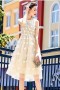 Đầm maxi đẹp tay ngắn họa tiết